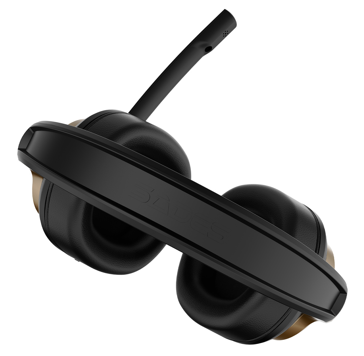 SADES gaming headset UPOWER, 3.5mm σύνδεση, 40mm, μαύρο/χρυσό - Image 3