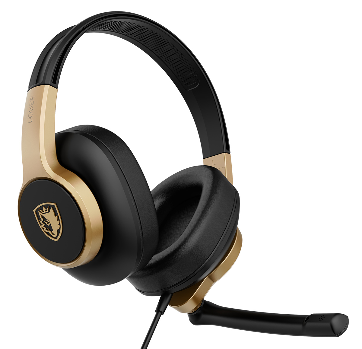 SADES gaming headset UPOWER, 3.5mm σύνδεση, 40mm, μαύρο/χρυσό - Image 5