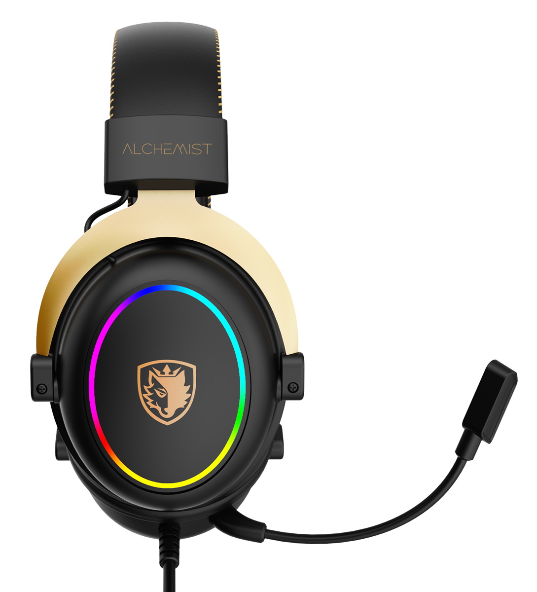 SADES gaming headset Alchemist, USB σύνδεση, 50mm, V7.1 surround, ENC, RGB, multi-platform, μαύρο - Image 2