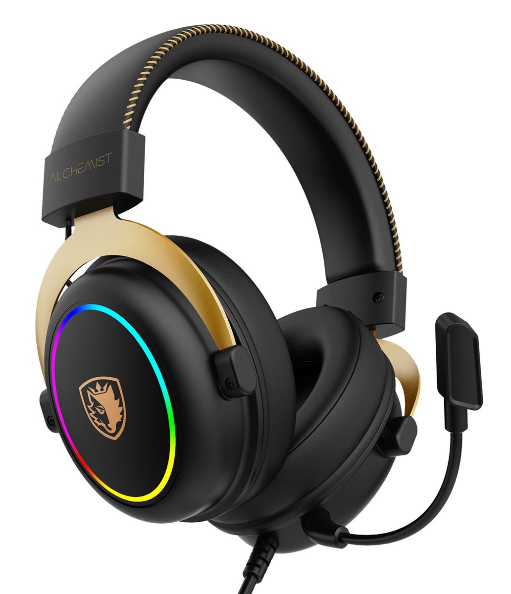 SADES gaming headset Alchemist, USB σύνδεση, 50mm, V7.1 surround, ENC, RGB, multi-platform, μαύρο - Image 5