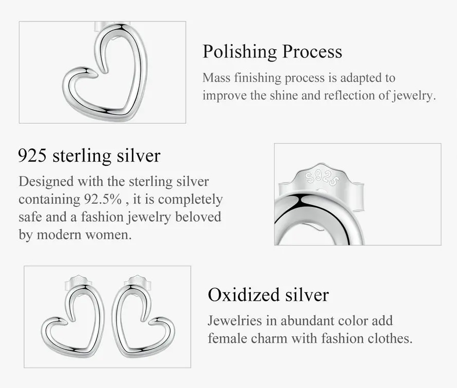 BAMOER σκουλαρίκια καρφωτά SCE1769, ασήμι 925, ασημί - Image 4