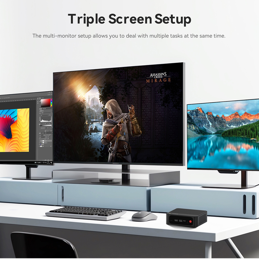 BEELINK mini PC SER5 Max, AMD 6800U, 24GB, 500GB M.2, Windows 11 Pro - Image 7