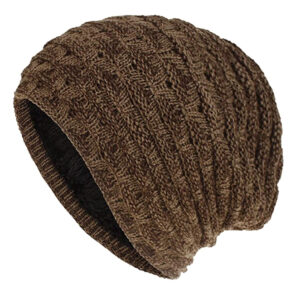 Πλεκτός σκούφος beanie SHO-0002, unisex, καφέ