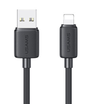 USAMS καλώδιο Lightning σε USB US-SJ689, 12W, 480Mbps, 1m, μαύρο