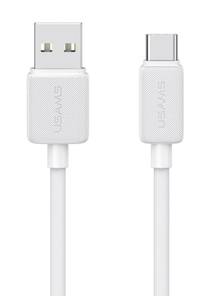 USAMS καλώδιο USB-C σε USB US-SJ693, 3A, 480Mbps, 2m, λευκό