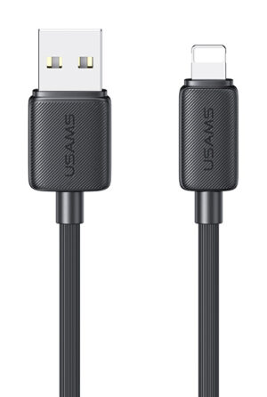 USAMS καλώδιο Lightning σε USB US-SJ694, 2.4A, 480Mbps, 2m, μαύρο