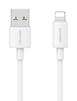 USAMS καλώδιο Lightning σε USB US-SJ709, 12W, 480Mbps, 1m, λευκό