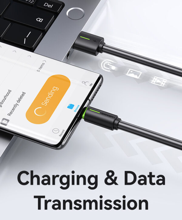 USAMS καλώδιο USB-C σε USB US-SJ732, 18W, 480Mbps, 1m, μαύρο - Image 3