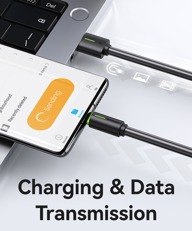 USAMS καλώδιο USB-C σε USB US-SJ732, 18W, 480Mbps, 1m, λευκό - Image 3