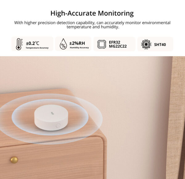 SONOFF smart αισθητήρας θερμοκρασίας & υγρασίας SNZB-02P, ZigBee - Image 5