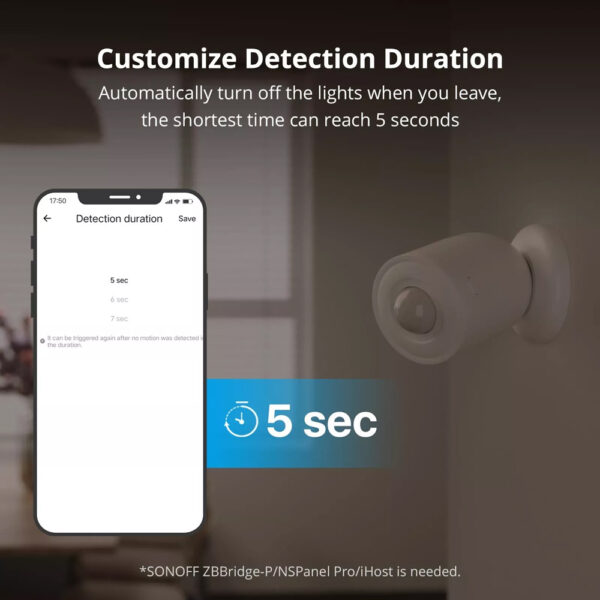 SONOFF smart ανιχνευτής κίνησης SNZB-03P, ZigBee, μπαταρίας, λευκός - Image 6