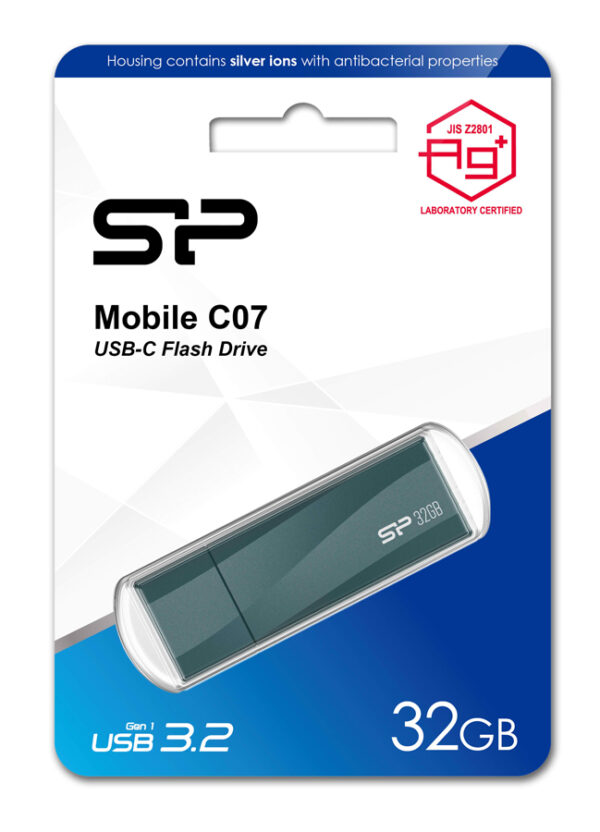 SILICON POWER USB-C Flash Drive Mobile C07, 32GB, USB 3.2, μπλε - Image 4