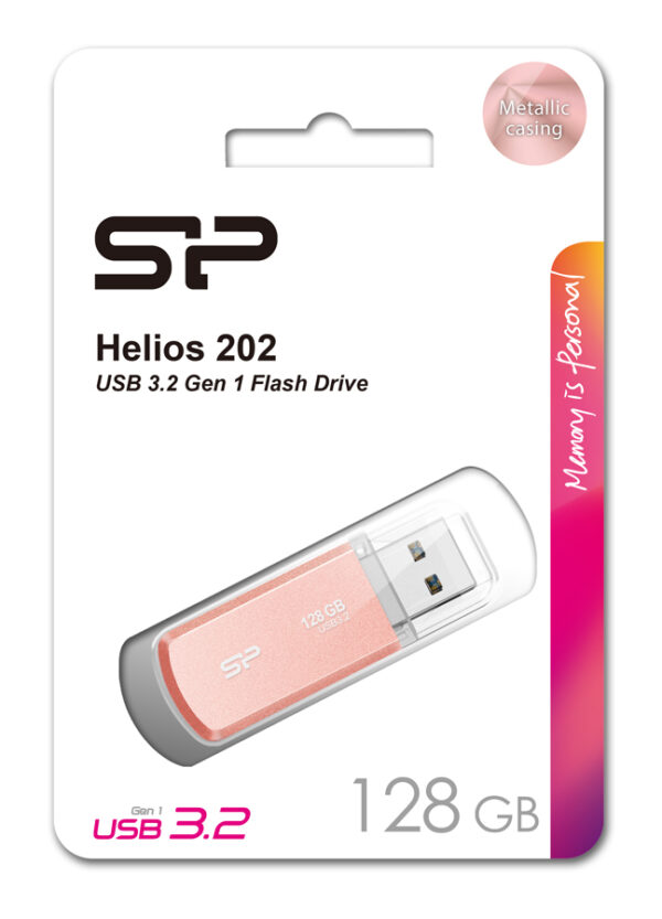 SILICON POWER USB Flash Drive Helios 202, 128GB, USB 3.2, ροζ χρυσό - Image 3
