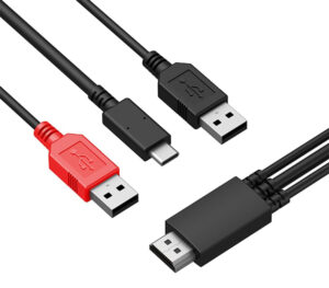XP-PEN HDMI σε USB-C & 2x USB SPE40 για ταμπλέτα σχεδίασης, 1.5m, μαύρο