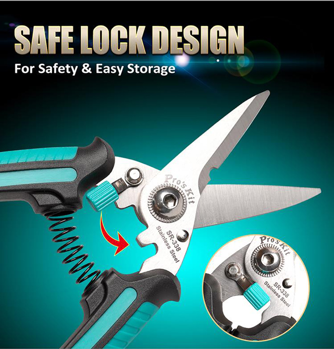 PROSKIT ψαλίδι SR-338 με αντιολισθητικές λαβές, 185mm - Image 6