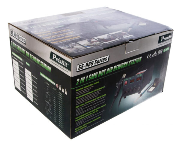 PROSKIT σταθμός συγκόλλησης SS-989B, κολλητήρι/air gun, 700W, 200-480 °C - Image 9