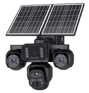 SECTEC smart ηλιακή κάμερα ST-523-9MAOV-4G-EU, triple lens, 3MP, 4G, SD, PTZ, IP66