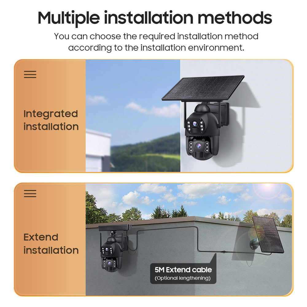 SECTEC smart ηλιακή κάμερα ST-536-6MAOV-4G-EU, dual lens, 3MP, 4G, SD, PTZ, IP66 - Image 4