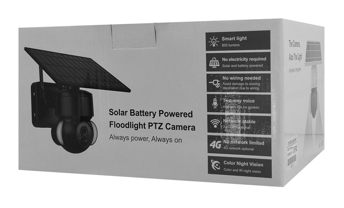 SECTEC smart ηλιακή κάμερα ST-S518M-3M με προβολείς, 3MP, Wi-Fi, PTZ - Image 7