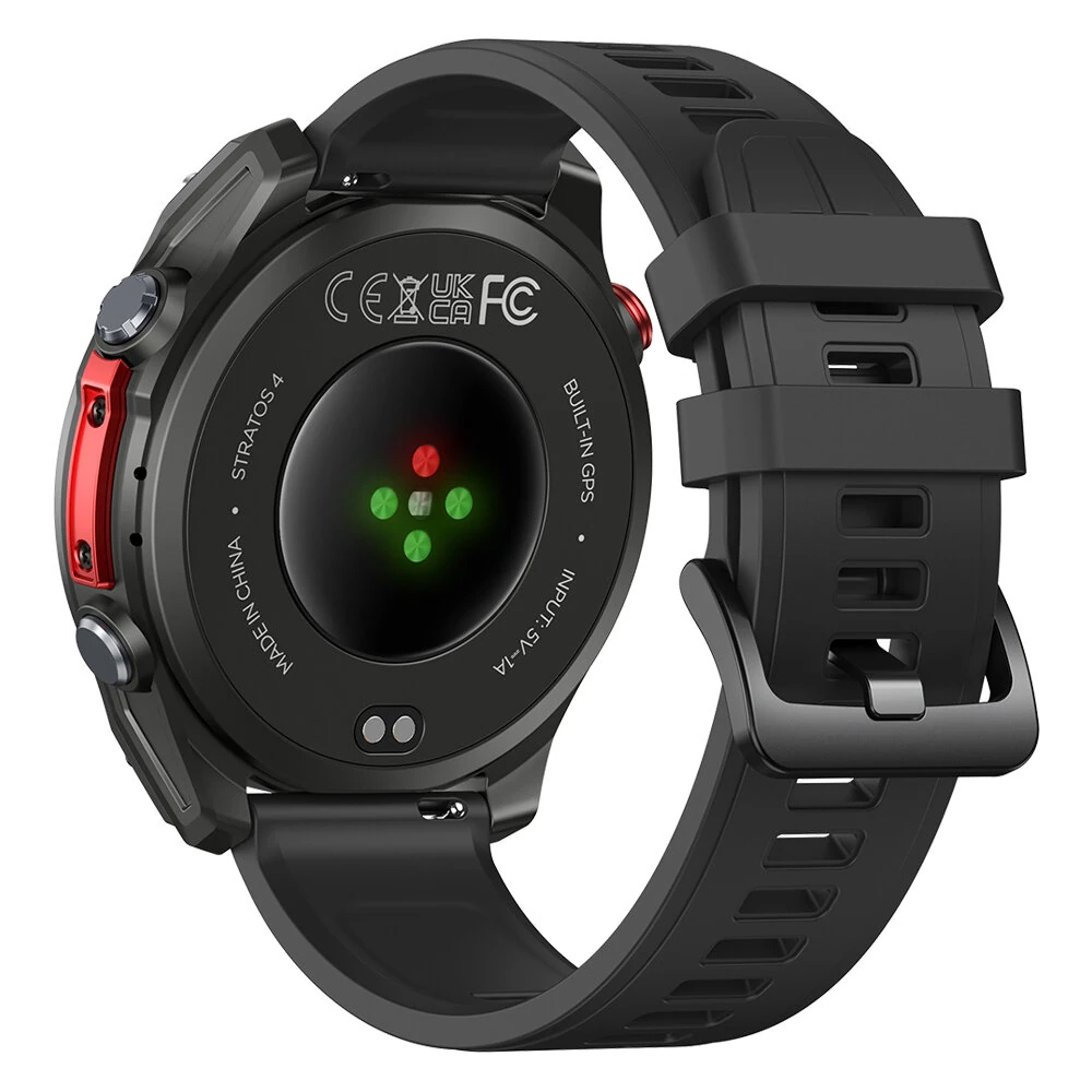 ZEBLAZE smartwatch Stratos 4 με φακό, heart rate, 1.43" AMOLED, GPS, 5 ΑΤΜ, MIL-STD-810H, μαύρο - Image 8
