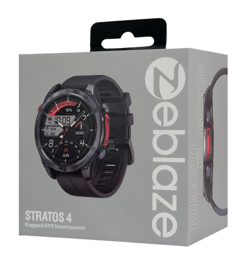 ZEBLAZE smartwatch Stratos 4 με φακό, heart rate, 1.43" AMOLED, GPS, 5 ΑΤΜ, MIL-STD-810H, μαύρο - Image 9