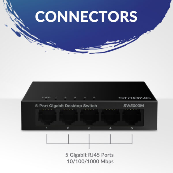 STRONG switch SW5000M, 5x Gigabit θύρες, 1000Mbps - Image 3