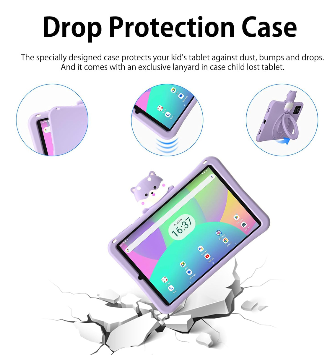 DOOGEE tablet T20 Mini Kids, 8.4", 4/128GB, 4G, Android 13, 5060mAh, μωβ - Image 7