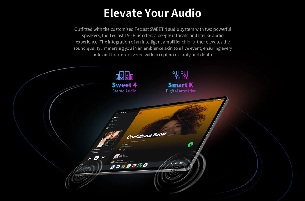 TECLAST tablet T50 Plus 2025, 11", 8/256GB, 4G, Android 15, 8000mAh, γκρι - Image 6