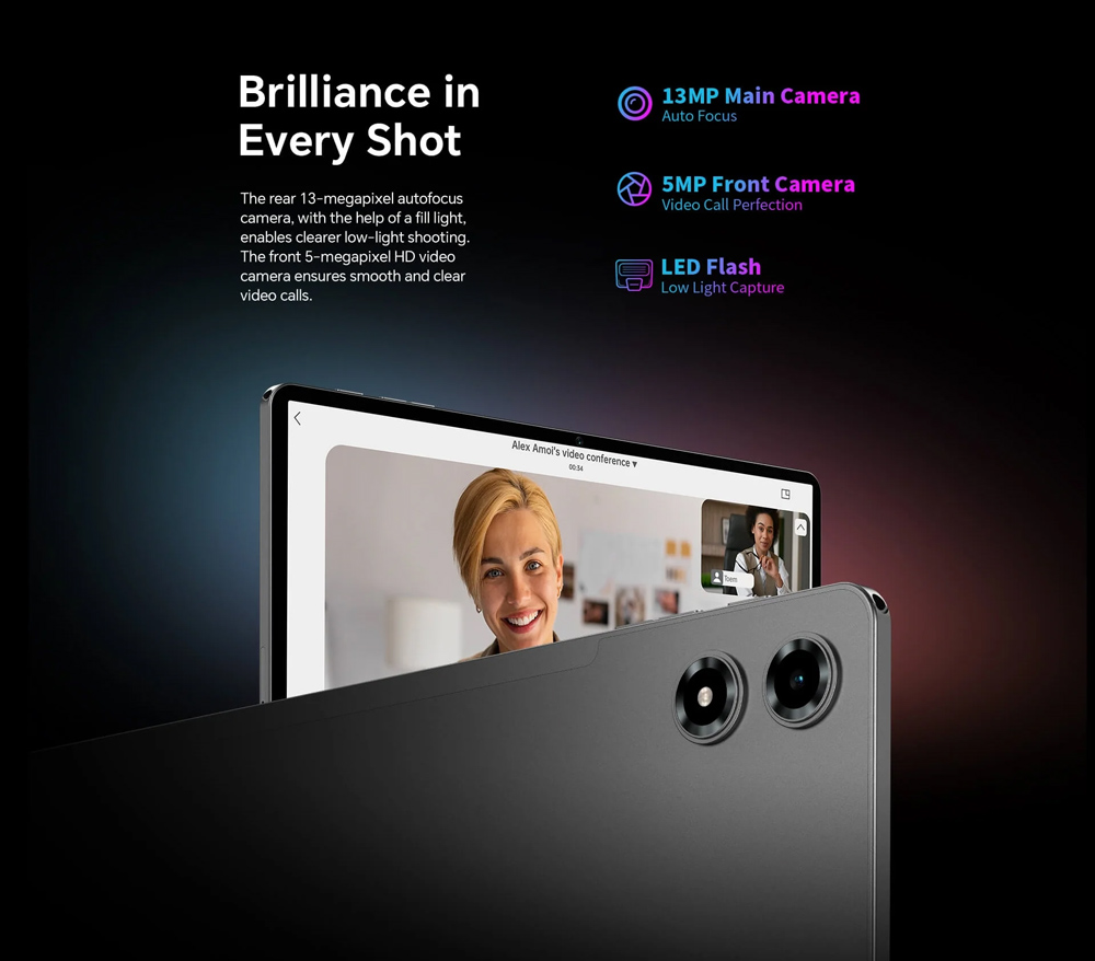 TECLAST tablet T50 Plus 2025, 11", 8/256GB, 4G, Android 15, 8000mAh, γκρι - Image 8