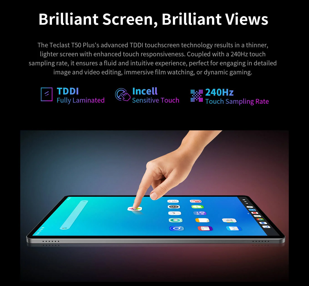 TECLAST tablet T50 Plus 2025, 11", 8/256GB, 4G, Android 15, 8000mAh, γκρι - Image 14