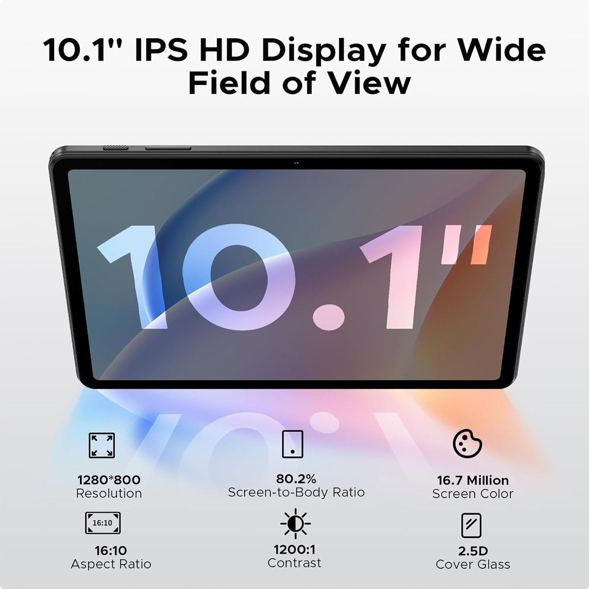DOOGEE tablet Tab A9, 10.1", 3/64GB, Android 15, 6580mAh, μαύρο - Image 2