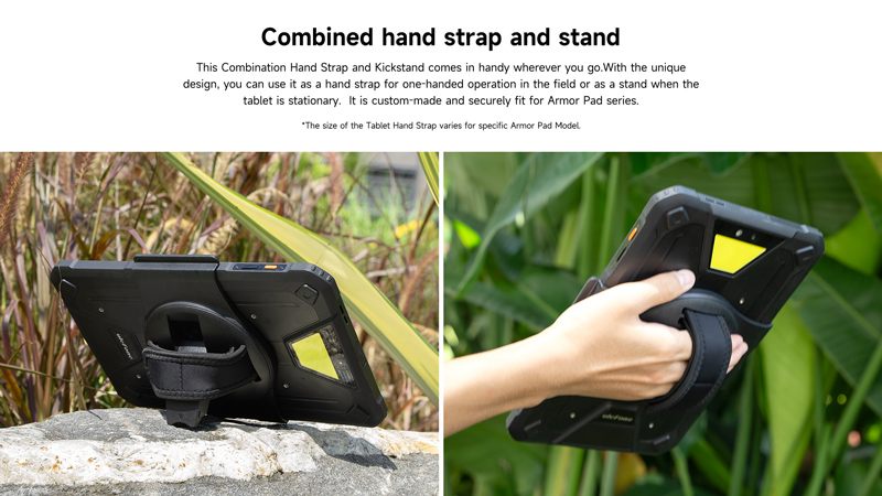 ULEFONE βάση THS02 για tablet Armor Pad 2, με ιμάντα, μαύρη - Image 3