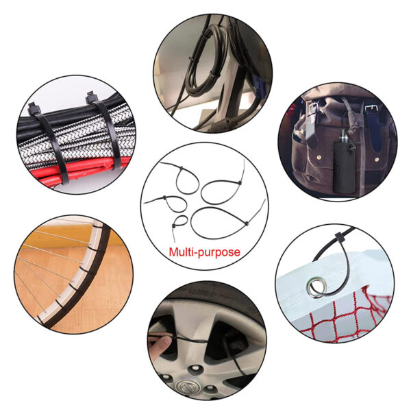 POWERTECH δεματικά καλωδίων TIES-043, 200x2.5mm, λευκά, 100τμχ - Image 2