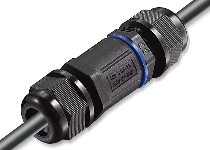 POWERTECH αδιάβροχος σύνδεσμος καλωδίων τροφοδοσίας TOOL-0112, 3pin, IP68, μαύρος - Image 2