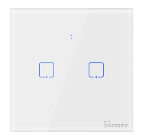 SONOFF smart διακόπτης ΤΧ-T2EU2C, αφής, Wi-Fi, διπλός, λευκός - Image 2