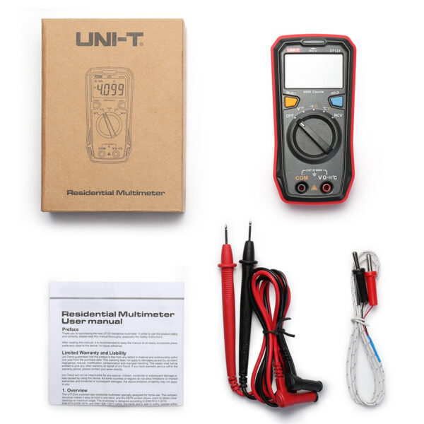 UNI-T ψηφιακό πολύμετρο τσέπης UT123T, NCV, DC/AC - Image 3