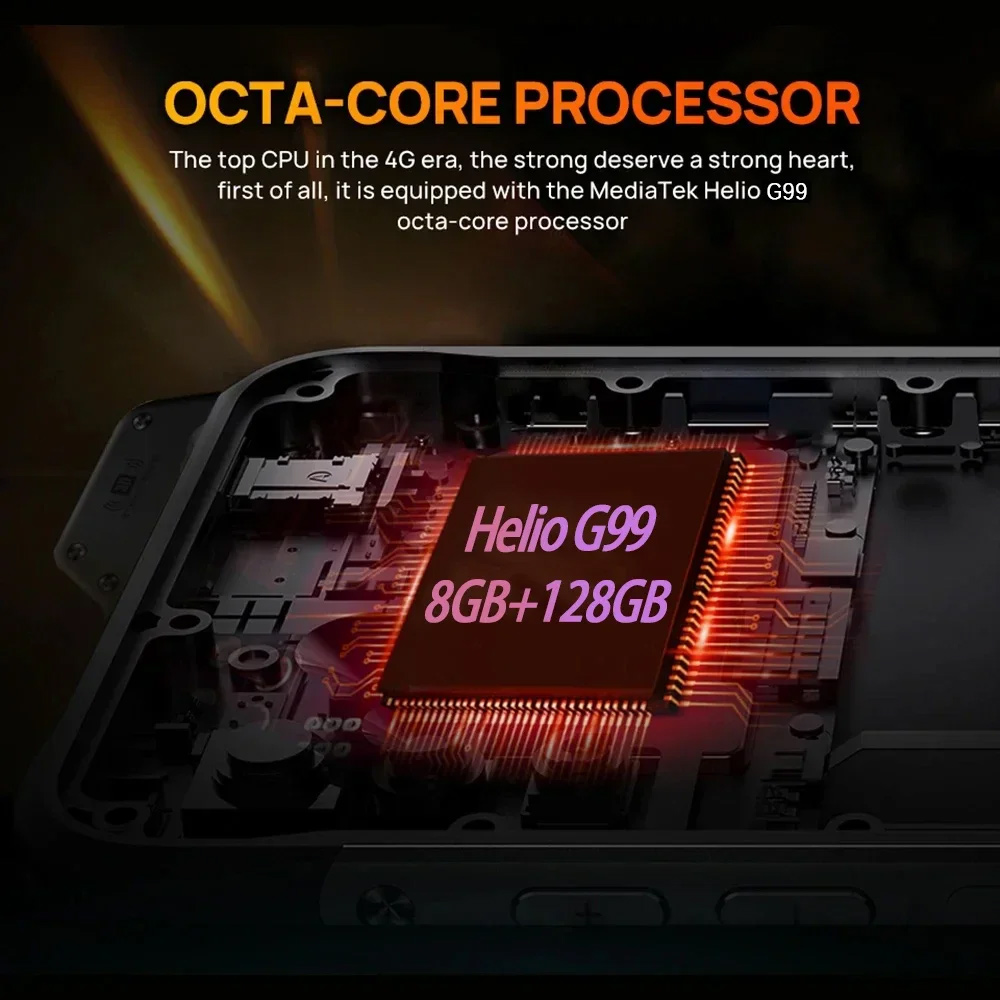 UNIWA smartphone W999, 6.3", 8/128GB , ηχείο 2W, Atex Zone 2, IP68, μαύρο - Image 3