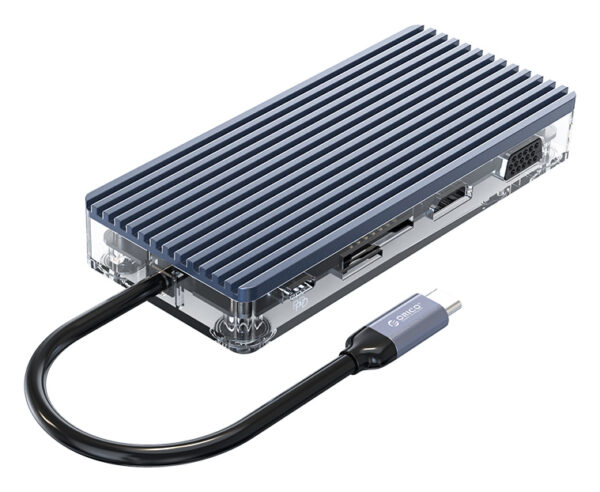 ORICO docking station WB-11P, 11 θυρών, USB-C σύνδεση, 100W PD, 4K, γκρι - Image 3