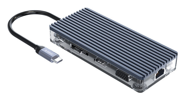 ORICO docking station WB-11P, 11 θυρών, USB-C σύνδεση, 100W PD, 4K, γκρι - Image 5