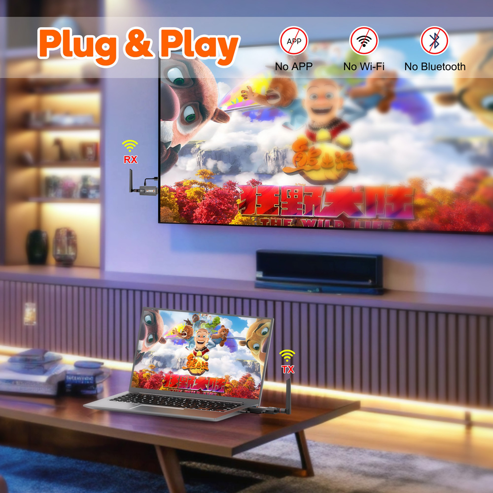 VRRIIS HDMI σύστημα ασύρματης μετάδοσης βίντεο WL084L, 1080p, 5GHz, έως 200m - Image 3