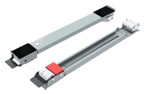 BRATECK βάση λευκών συσκευών WMS11-4 με ρόδες, ρυθμιζόμενη, έως 300kg, γκρι