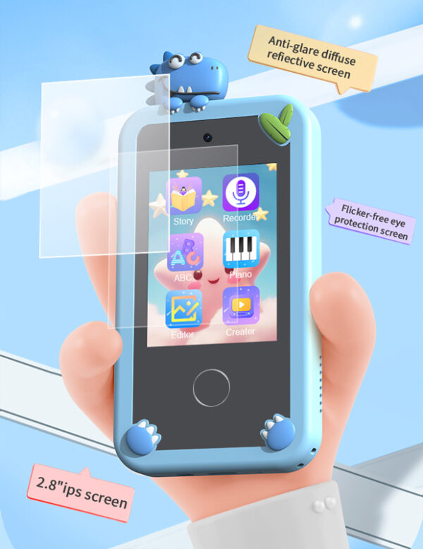 WOWKIDS παιδικό smartphone με κάμερα P1 Plus, 2.8" οθόνη αφής, μπλε - Image 2
