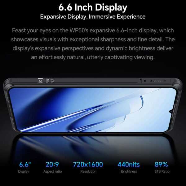 OUKITEL smartphone WP52, 6.6", 4/256GB, 5G, IP68/IP69K, 6500mAh, μαύρο - Image 9