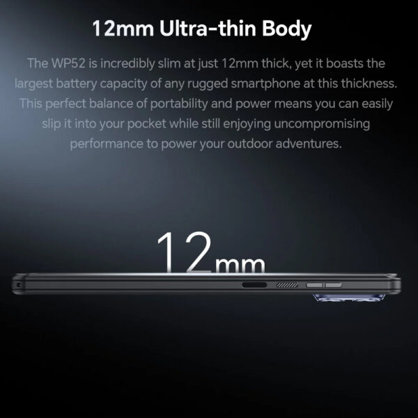 OUKITEL smartphone WP52, 6.6", 4/256GB, 5G, IP68/IP69K, 6500mAh, μαύρο - Image 12