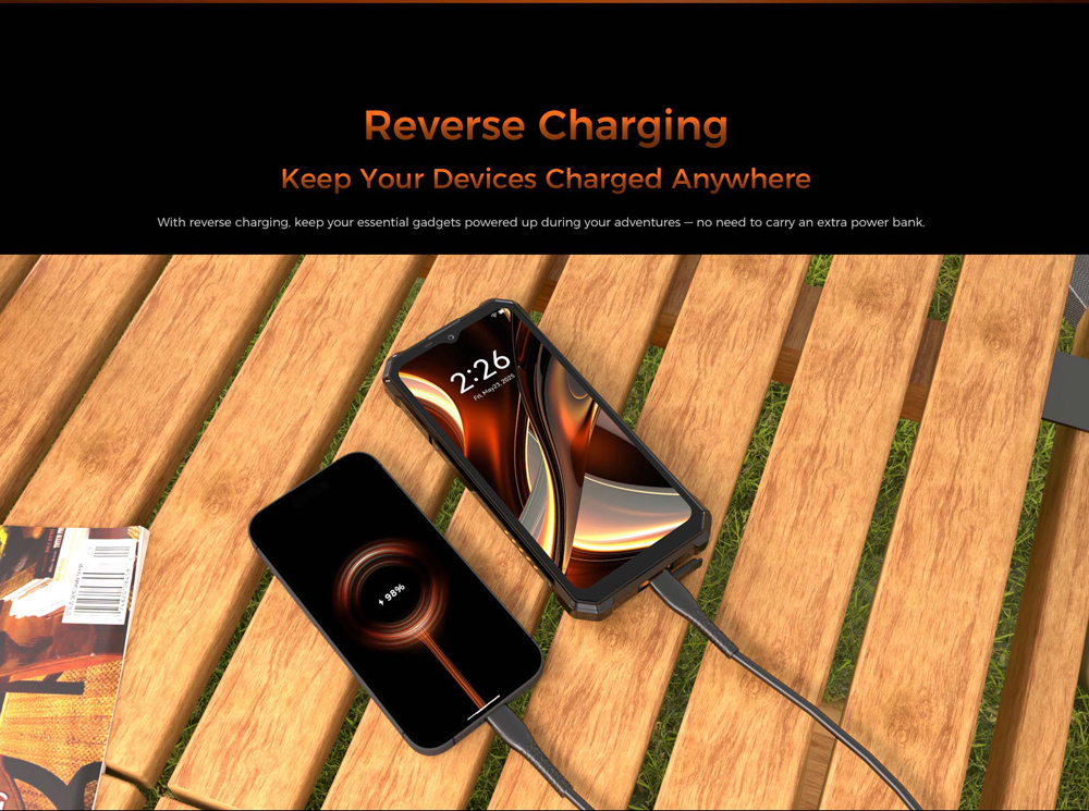 OUKITEL smartphone WP53 με ηχείο 3W, 6.52", 8/128GB, 11000mAh, IP68/IP69K/MIL-STD-810H, μαύρο - Image 4