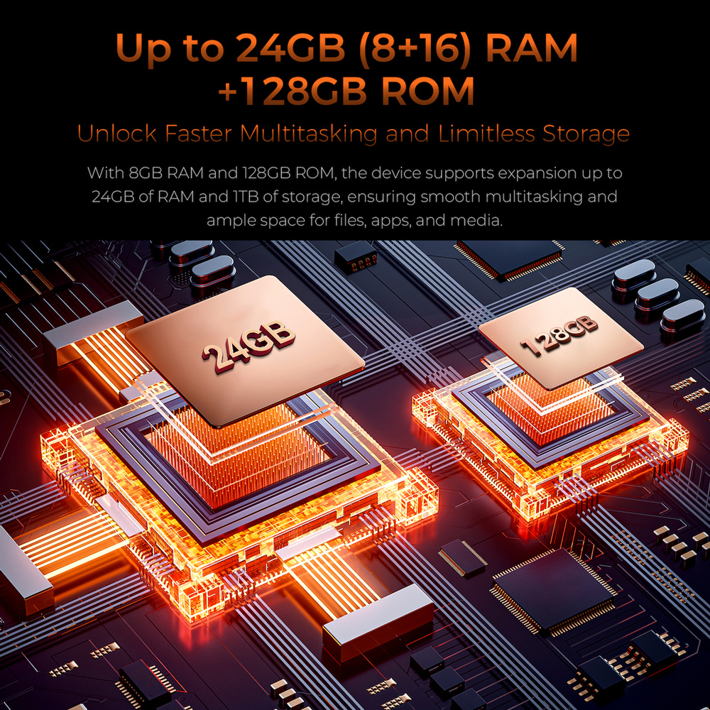 OUKITEL smartphone WP53 με ηχείο 3W, 6.52", 8/128GB, 11000mAh, IP68/IP69K/MIL-STD-810H, μαύρο - Image 10