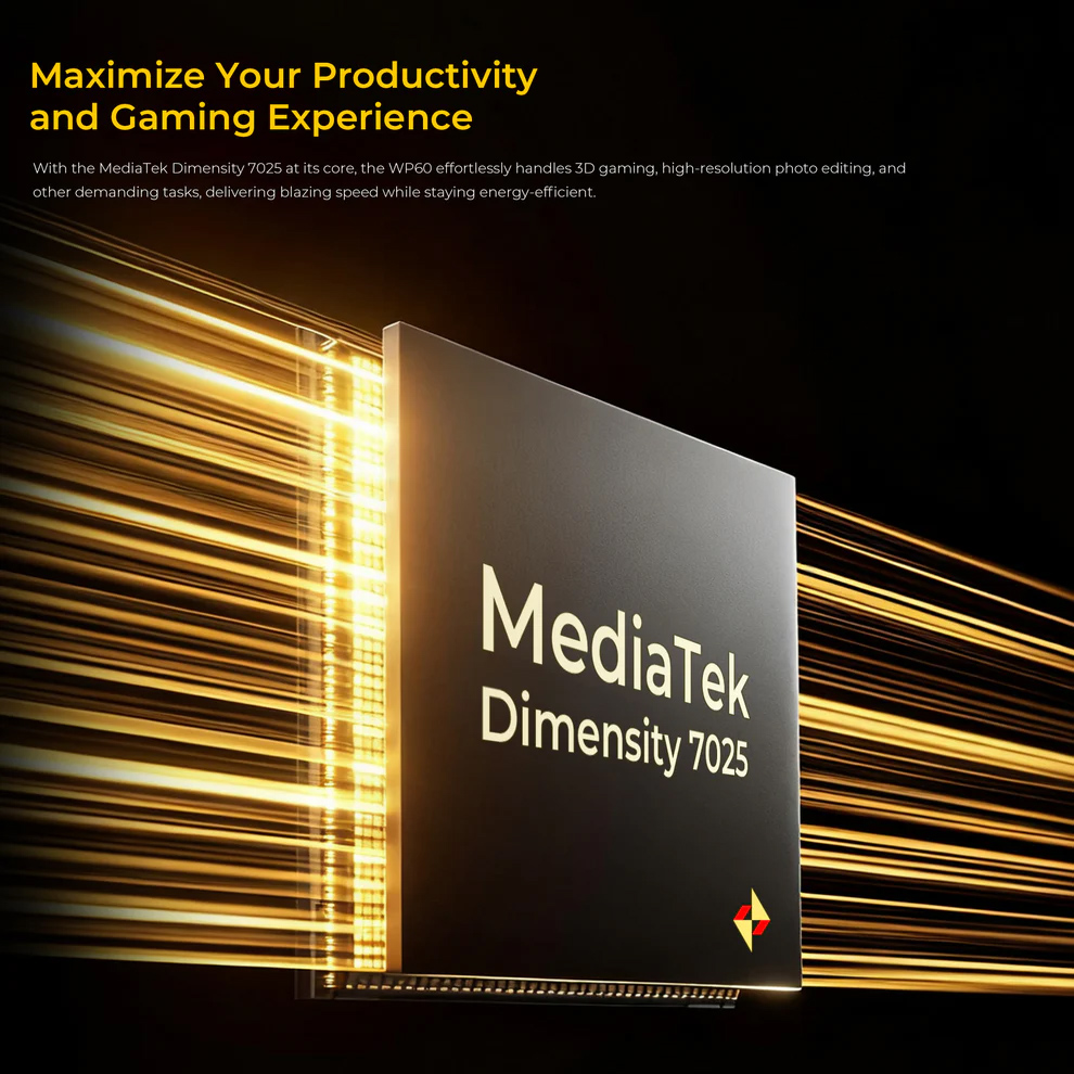 OUKITEL smartphone WP60, 7.2", 8/256GB, 5G, 10000mAh, IP68/IP69K/MIL-STD-810H, κίτρινο - Image 7