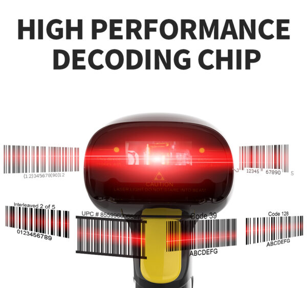 GTCODESTAR barcode scanner X-620F, 1D, ενσύρματο & ασύρματο, 800mAh, μαύρο - Image 3