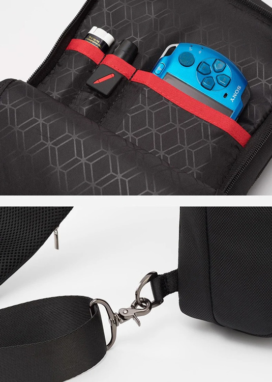 ARCTIC HUNTER τσάντα Crossbody XB00100, USB, 5L, μαύρη - Image 4