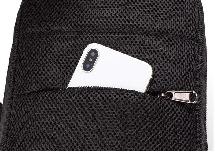 ARCTIC HUNTER τσάντα Crossbody XB00100, USB, 5L, μαύρη - Image 7